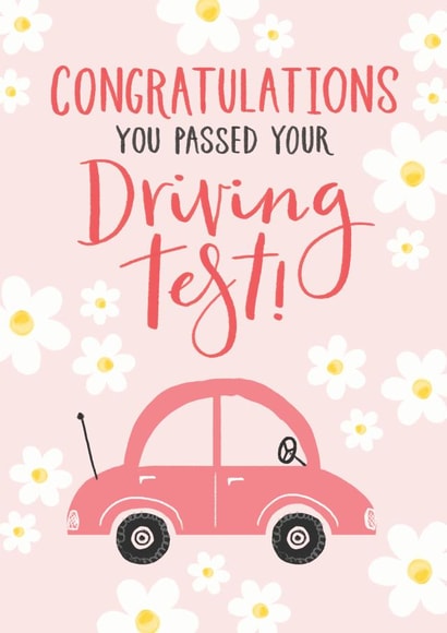 Congratulations on passing your driving test card created by Making Meadows Ltd