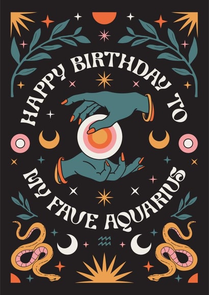 Happy Birthday To My Fave Aquarius Card created by Oh Ellie Studio