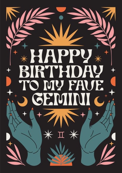Happy Birthday To My Fave Gemini Card created by Oh Ellie Studio
