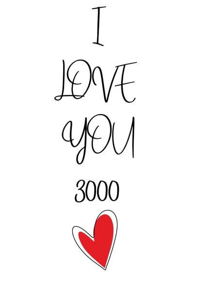 Love You 3000 Valentines Card created by Kayleigh Faram