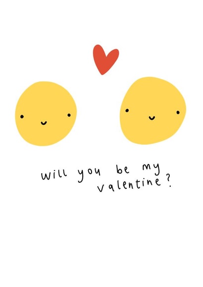 Cute faces valentines day card created by Sarah Shields Studio