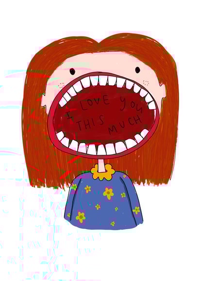 Shout about your love card created by Sarah Shields Studio