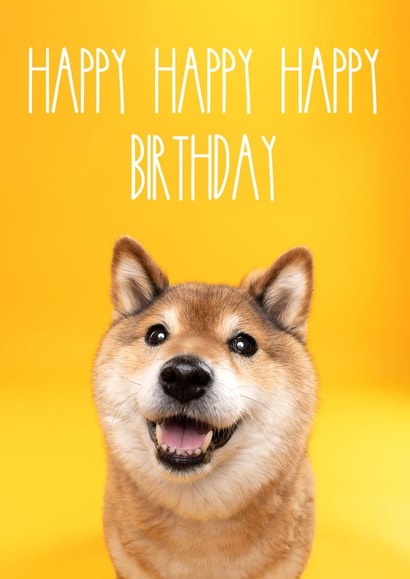 Happy Dog Birthday Card created by The Yorkshire Pawtrait Co.