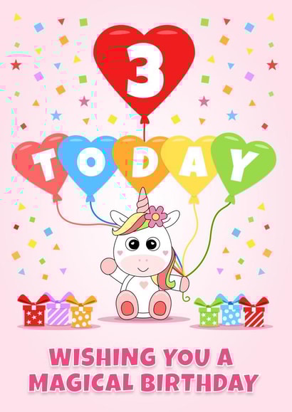 3 Today - Wishing you a magical birthday created by RoleyOleyMoley