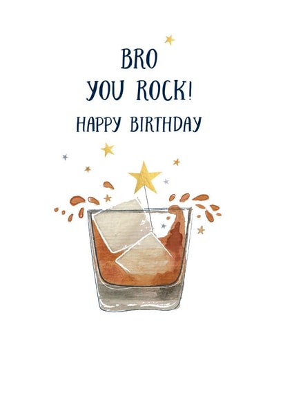 Bro you rock! Happy birthday created by Katie Phythian Design