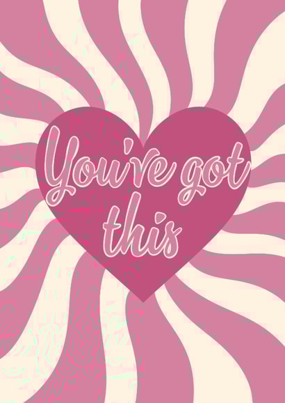 You’ve got this, supportive pink card created by Alexis Inks Studio