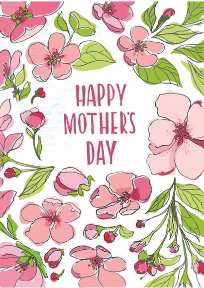 Classic flower card for Mother’s Day created by Julia Zaitseva