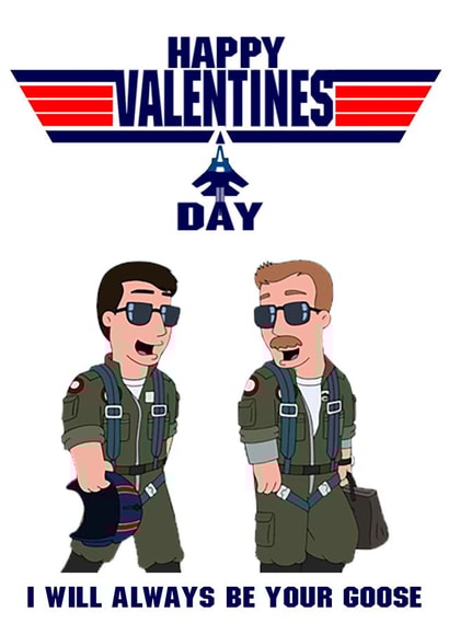 Top Gun Valentines Day Card created by George Bailey