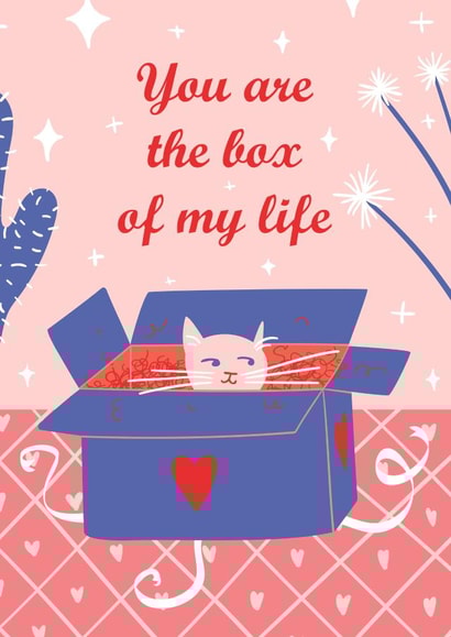 Cat in the love box created by Alyona Shirokova