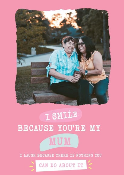 SMILE PHOTO Personalised Photo Card 8256 created by Filthy Sentiments