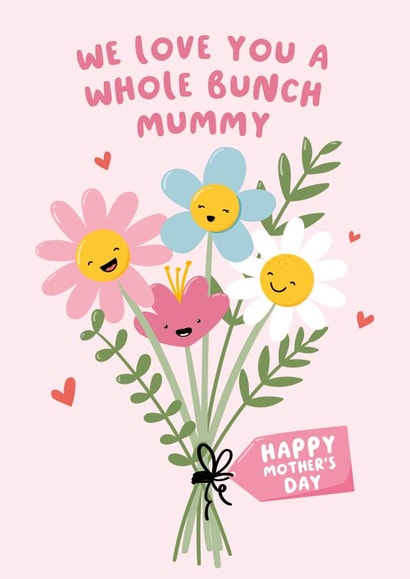 We Love You a Bunch Mummy Mother's Day Card created by Macie Dot Doodles