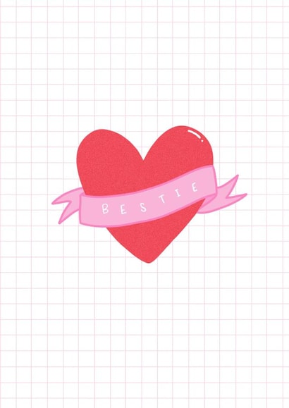 Bestie Greeting Card created by Lily O'Neill