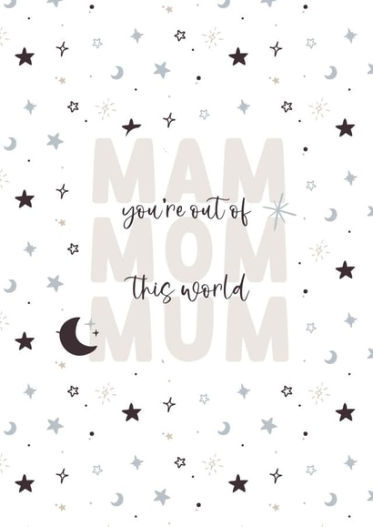 You're out of this world created by The Posh Paper co.