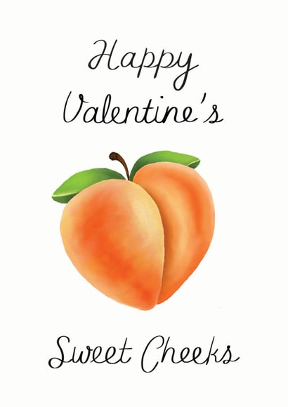 Cheeky Peach Valentine's Card created by Rebecca Hart