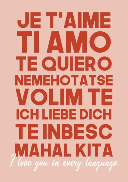 Love language Valentine's Day Card created by WillyBee