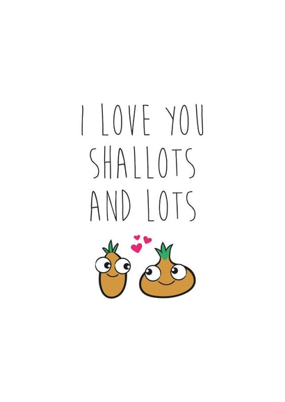 Funny Shallots Valentine's Card created by Martian Art