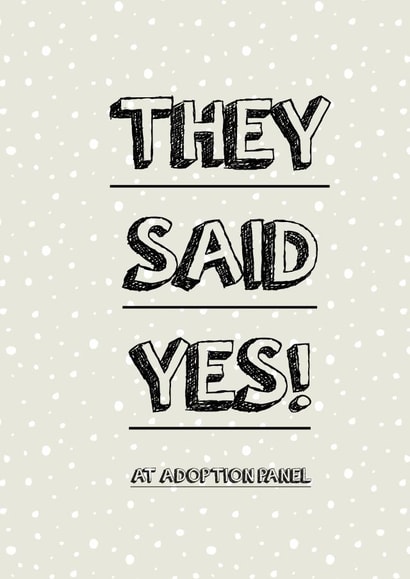 Adoption Card - They Said Yes! created by John Reeves