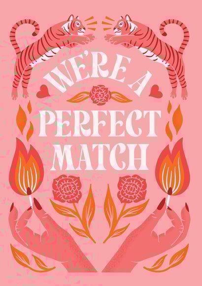 Tiger and Matches Valentine's Card created by Jessica Molina