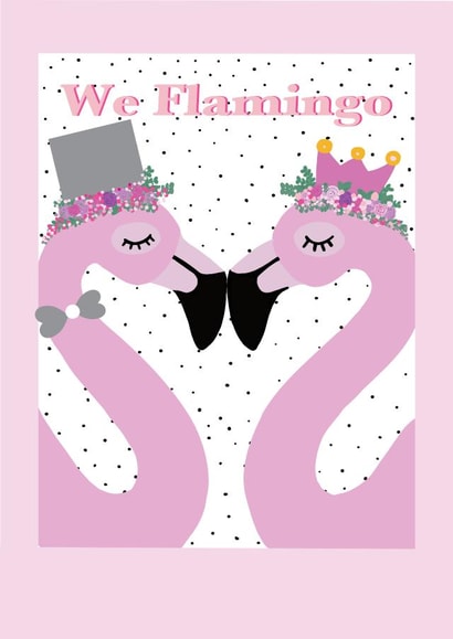 We flamingo anniversary card created by Penny Belle