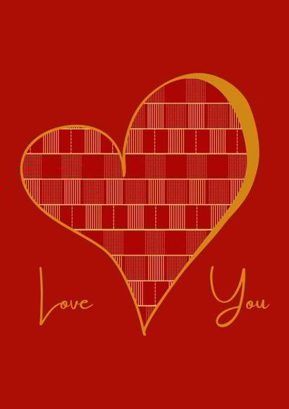 Love You Kente Heart Red created by The Copper Fruit