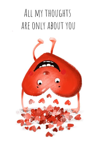 Valentine's day card created by Maria Bazykina