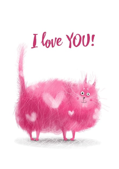 Cat love you created by Maria Bazykina