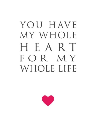 You have my whole heart Valentine Card created by Nutmeg Studio