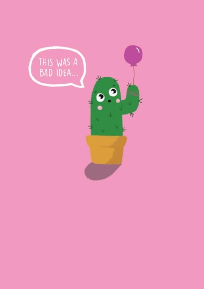 Funny cactus Any Occasion Card created by Bronte Laura Illustration