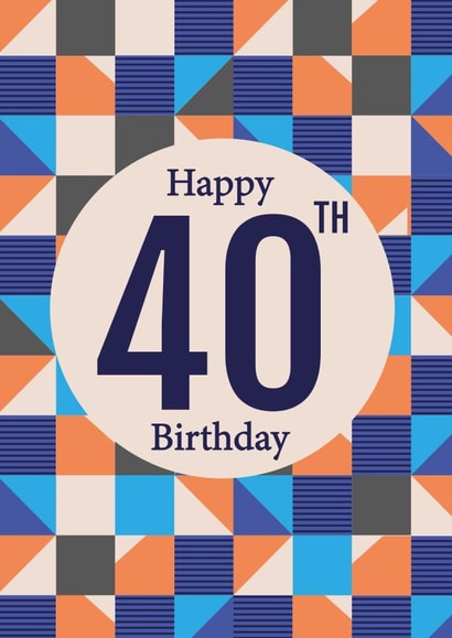 40th Birthday card created by Sarah Corcoran 