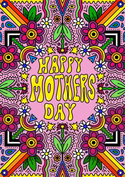 Pretty Mothers Day Card - 70s - Happy Mothers Day created by Ailish Beadle
