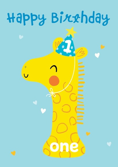 Happy 1st Birthday Giraffe created by Helen Thompson