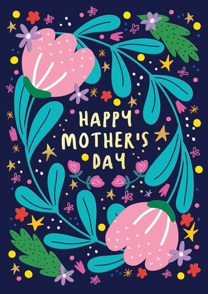 Pretty Mothers Day Card - Mum - Happy Mother's Day created by NICHOLA COWDERY ILLUSTRATIONS 