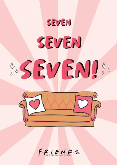 Monica 7 Friends tv show Valentine's Love Card created by Cardology