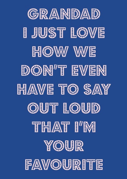 Grandads favourite  created by Nicola Jo