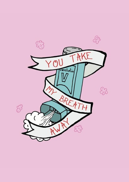 Asthma Inhaler Valentines Card created by Charlotte Rose