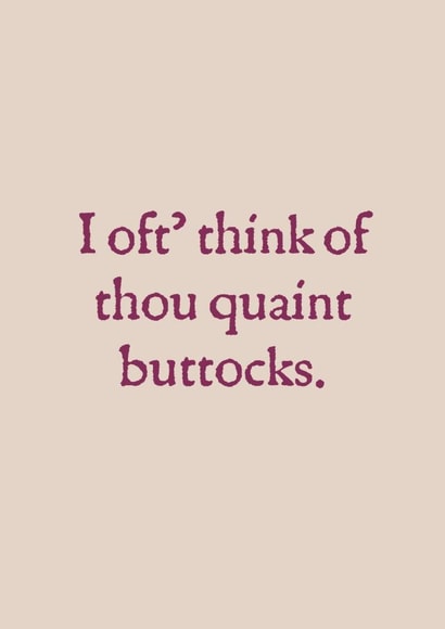 Funny And Rude Ye Olde Valentines Card 1004 created by Rowena 