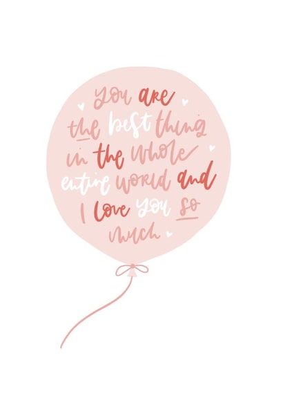 Best Thing in the World Valentines Card created by Pincombe Prints