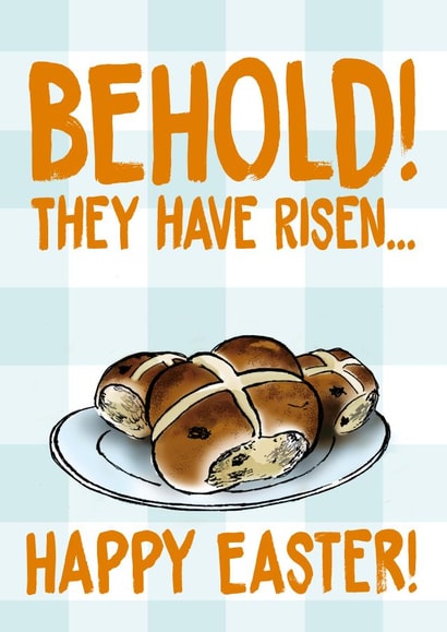 Easter Hot Cross Bun Card created by Pierre Cochon Ltd