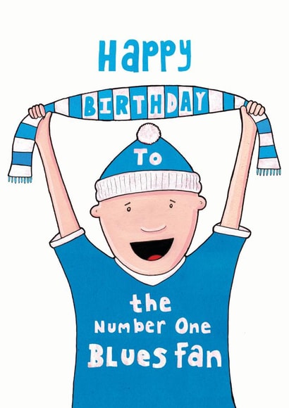 Blues Fan Birthday created by Martyn Scribbler Illustration