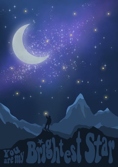 You are my brightest star card created by Altitude Illustrations