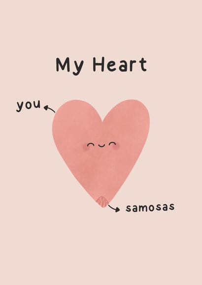 Samosa Valentines Day Card created by Posted With Maya