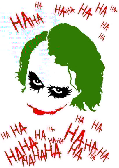 Dark Knight Joker Greeting Card created by The Savage Geek