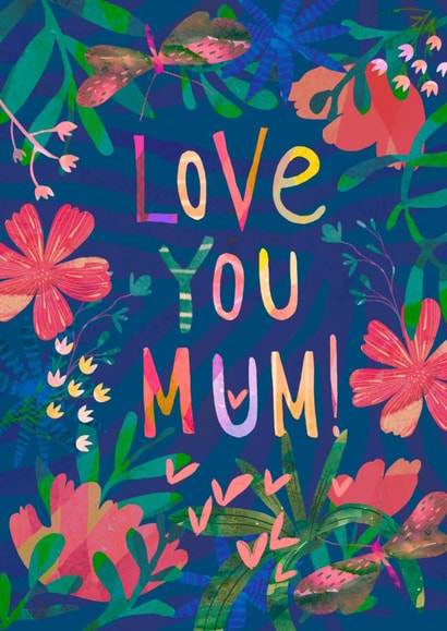 Classic Mothers Day Card - Mum - Flowers - Love You Mum | thortful