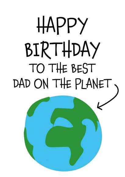 Best Dad on the Planet Birthday card created by size3art