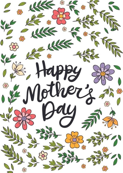 Classic Mothers Day Card - Flowers - Happy Mother's Day created by Thankful Cards