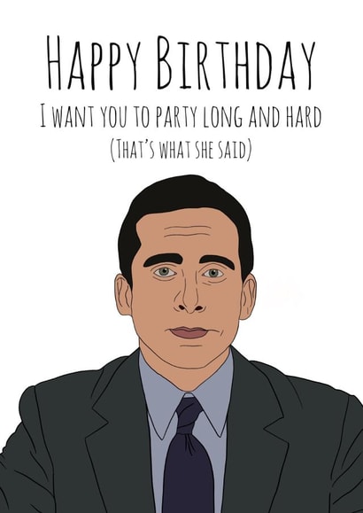 Michael Scott The office birthday card created by Chloe Page