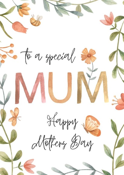 To a special Mum Happy Mothers Day created by Isla and Elizabeth Prints