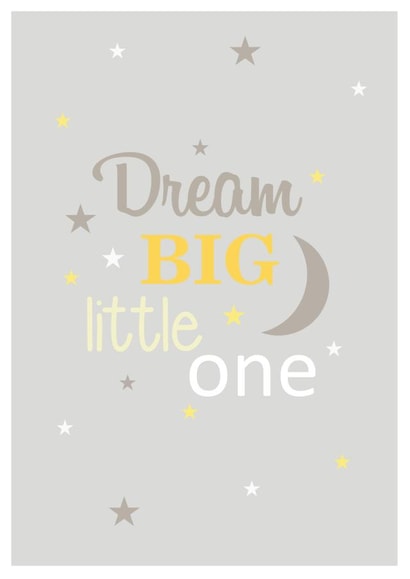 Dream big little one card created by Nutmeg Studio