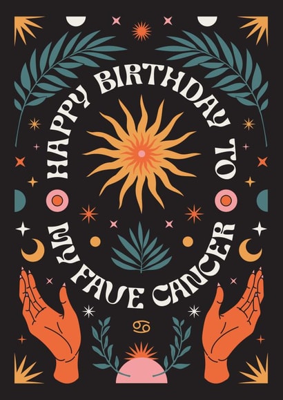 Happy Birthday To My Fave Cancer Card created by Oh Ellie Studio