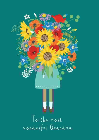 Pretty Mothers Day/Birthday Card - For Grandma - Bouquet created by Vicki Nelli